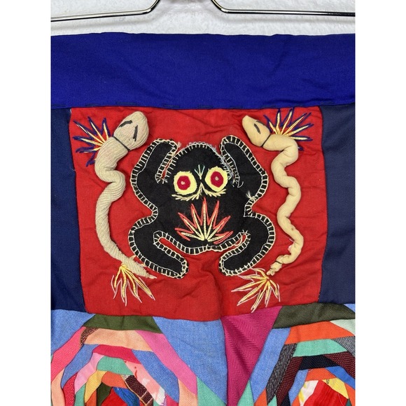 Bai Jia Bei‎ Handmade Chinese Quilted Tapestry Snake Frog Wall Hanging 3D Folk - Picture 3 of 10